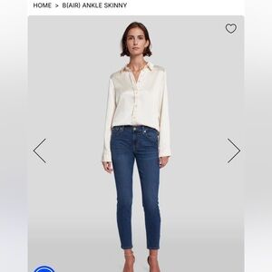 7 for all mankind NWT B(air) dark denim The Ankle Skinny jeans Size 26